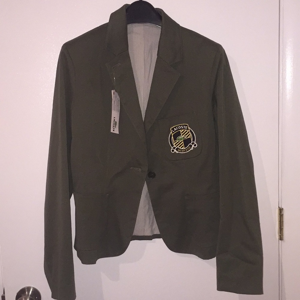 NWT Hunter green Lacoste blazer.
